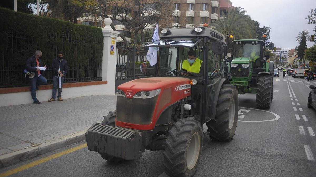 El campo malagueño protesta por los planes del Gobierno sobre el reparto de ayudas de la futura PAC