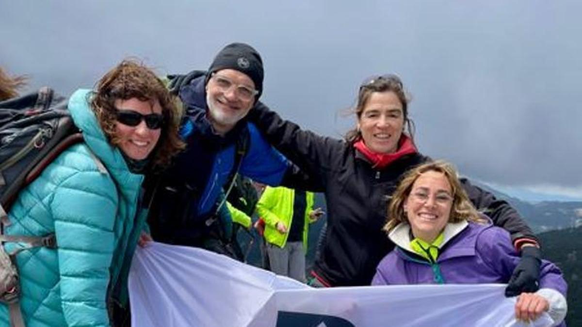Vilalta, Santamaria, Sallés i Checa, en una de les sortides per entrenar-se