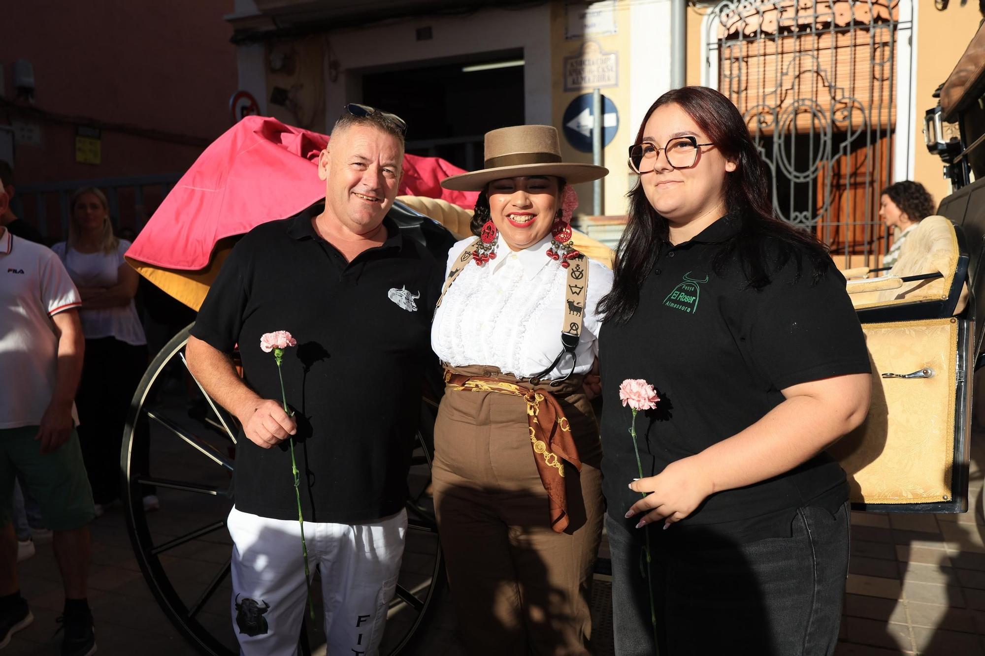 Las imágenes del primer encierro y de las exhibiciones taurinas de las fiestas de Almassora