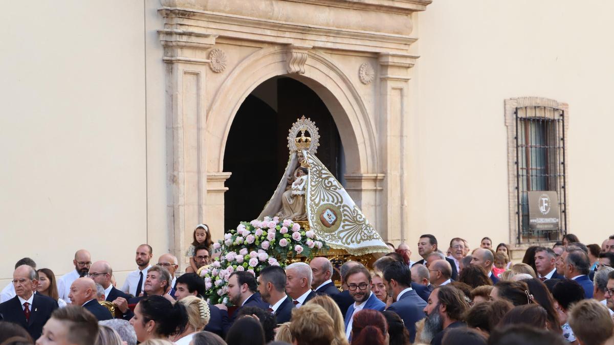 La Virgen de las Huertas durante su última salida procesional el pasado 8 de septiembre.