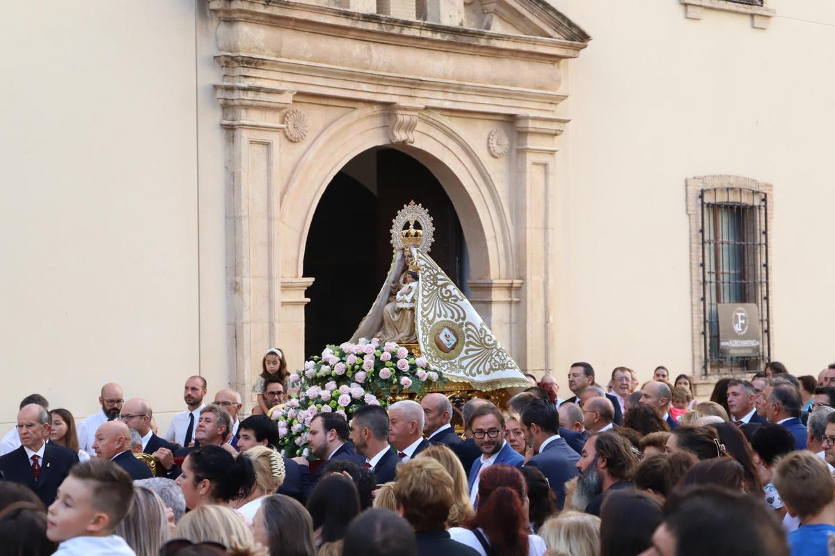 La Virgen de las Huertas durante su última salida procesional el pasado 8 de septiembre.