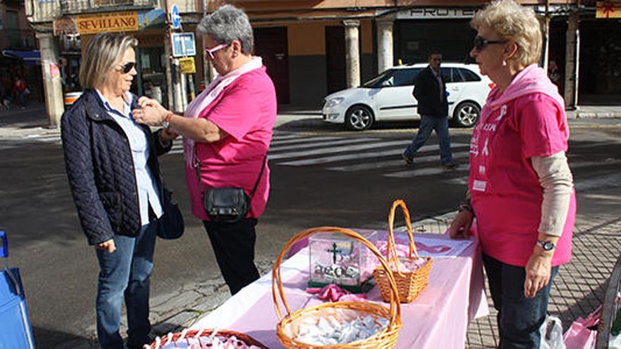 La Asociación contra el Cáncer tiñe la ciudad de rosa con más de dos mil lazos