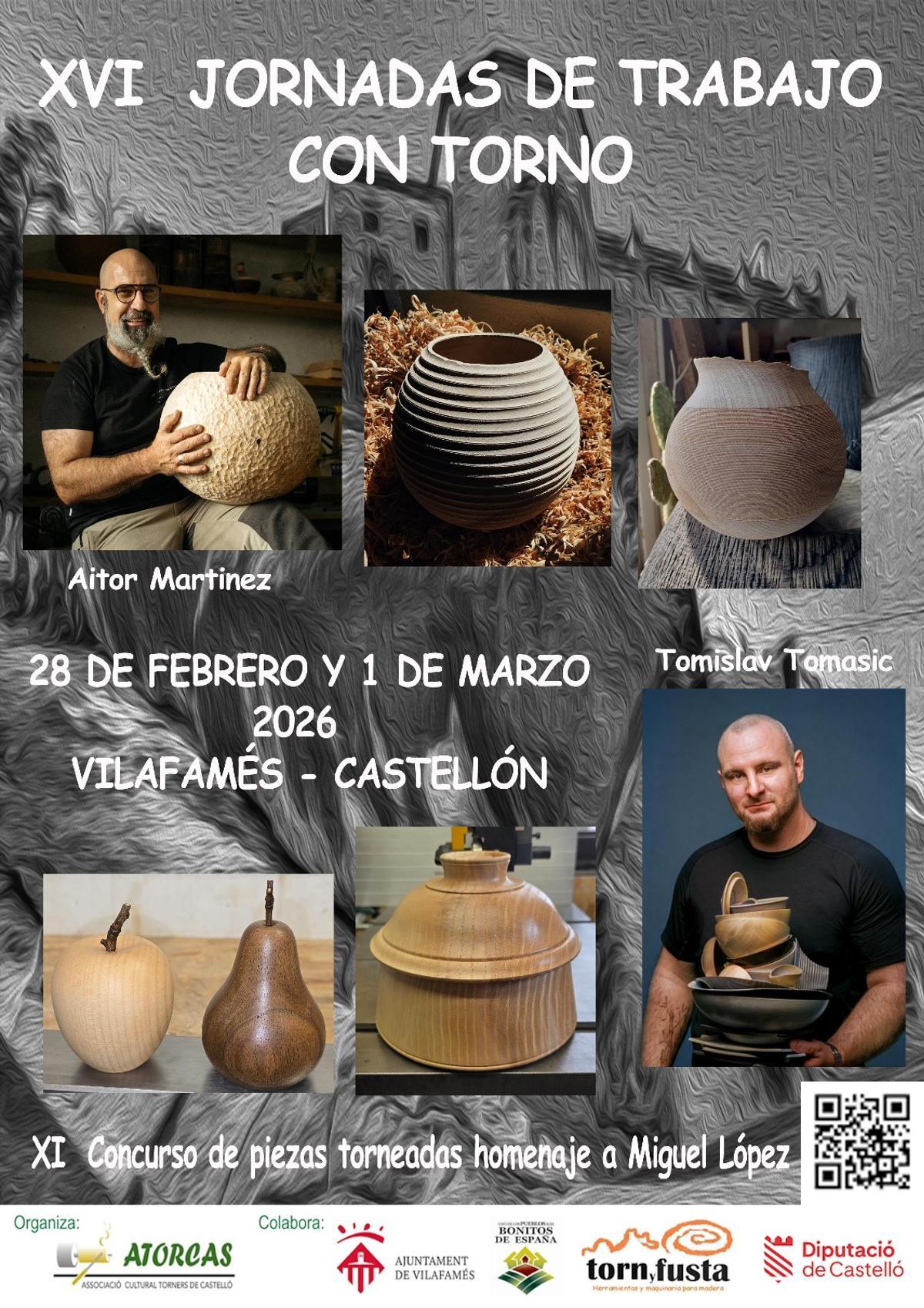 Cartel de las XVI Jornadas de Trabajo con Torno.