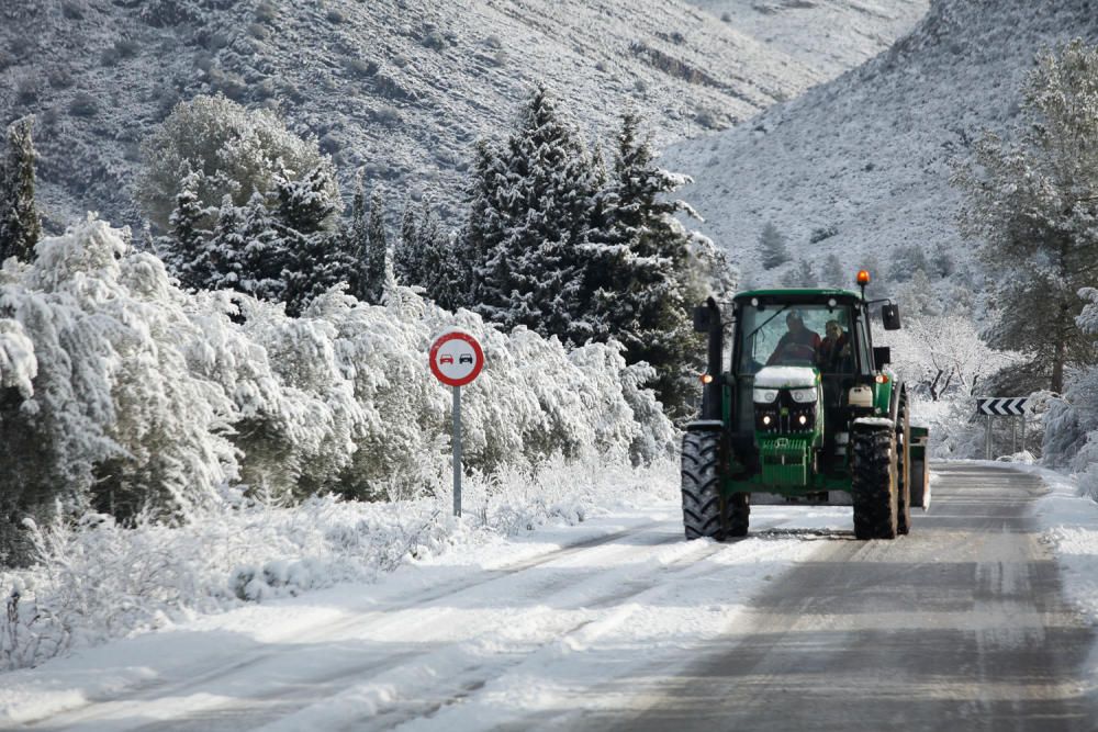 La nieve cubre la comarca de l'Alcoià