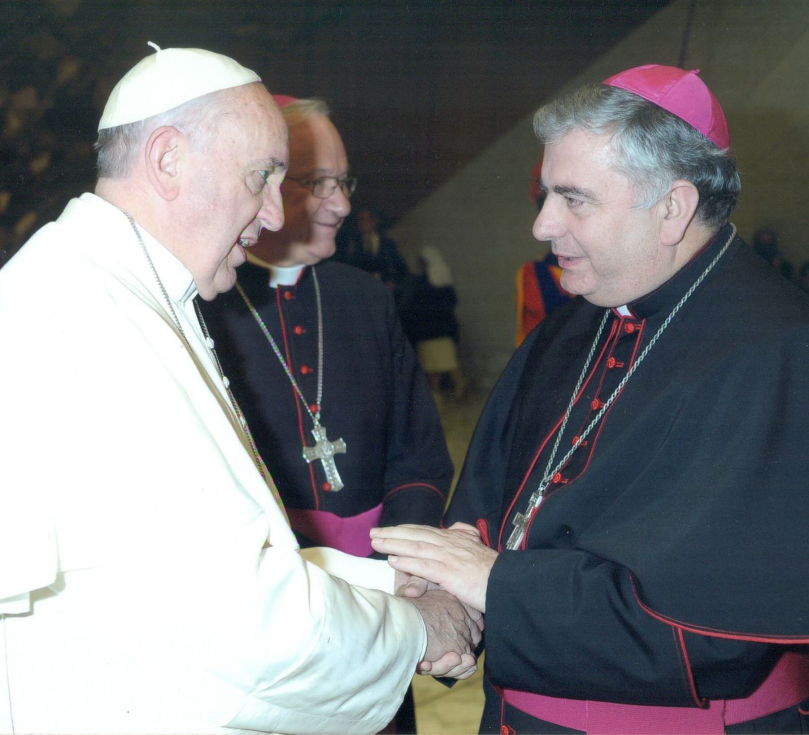 El papa, en uno de los encuentros de trabajo con José Rodríguez Carballo.
