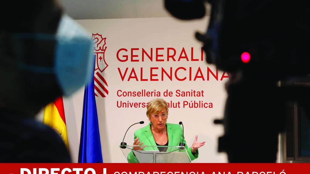 La consellera Barceló en una rueda de prensa.