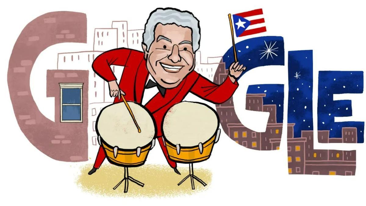 Google homenaje en su doodle a Tito Puente, el rey de la música latina.