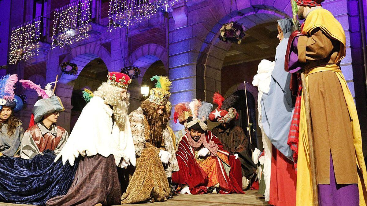 Los Reyes Magos, la pasada Navidad, en Zamora.