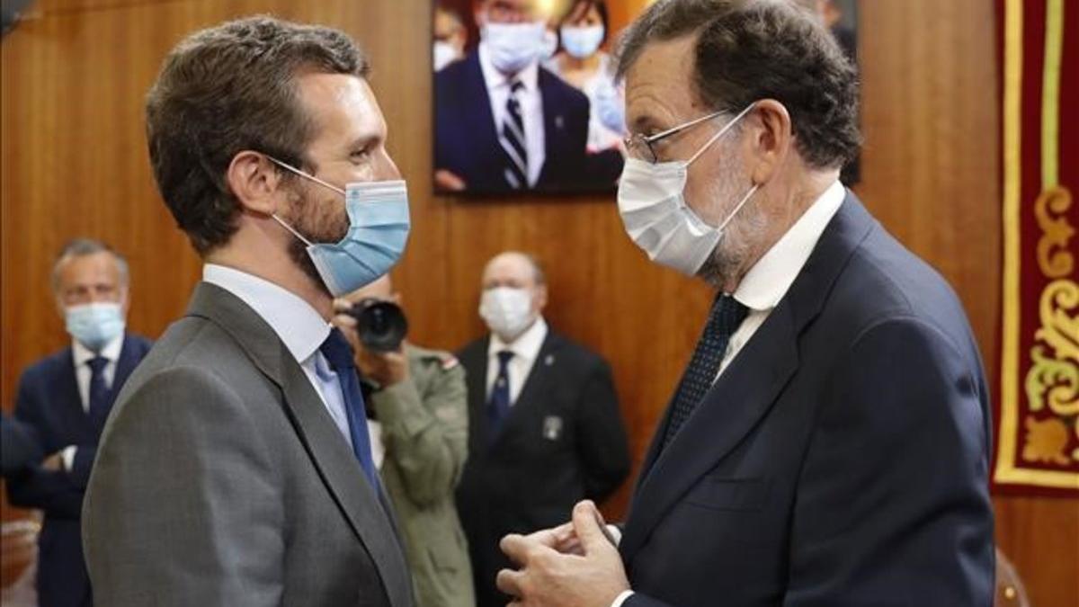 Pablo Casado y Mariano Rajoy