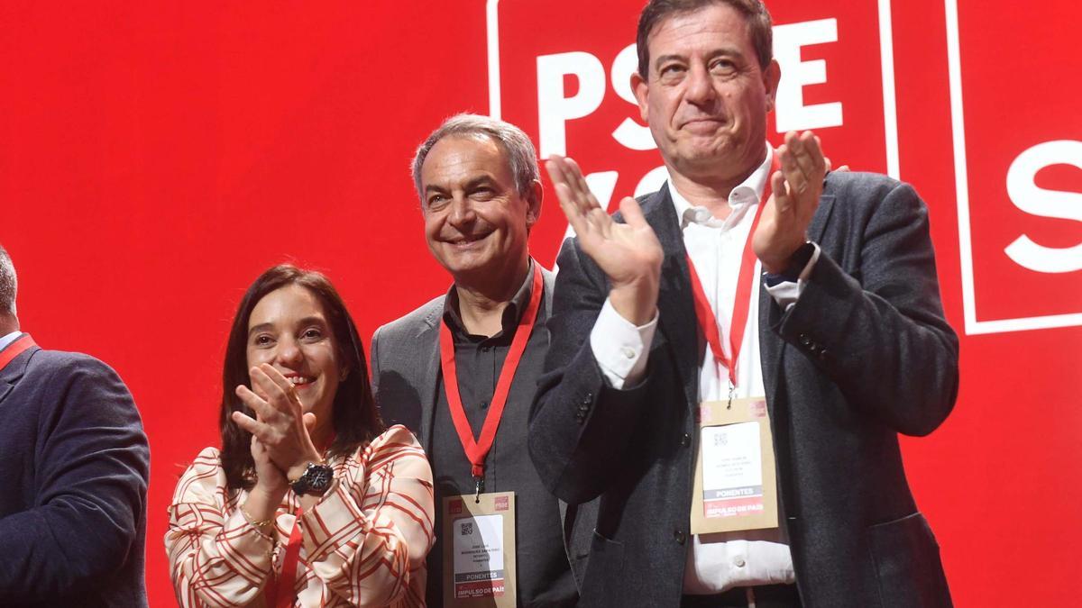 El expresidente del Gobierno José Luis Rodríguez Zapatero en la convención del PSOE en A Coruña.