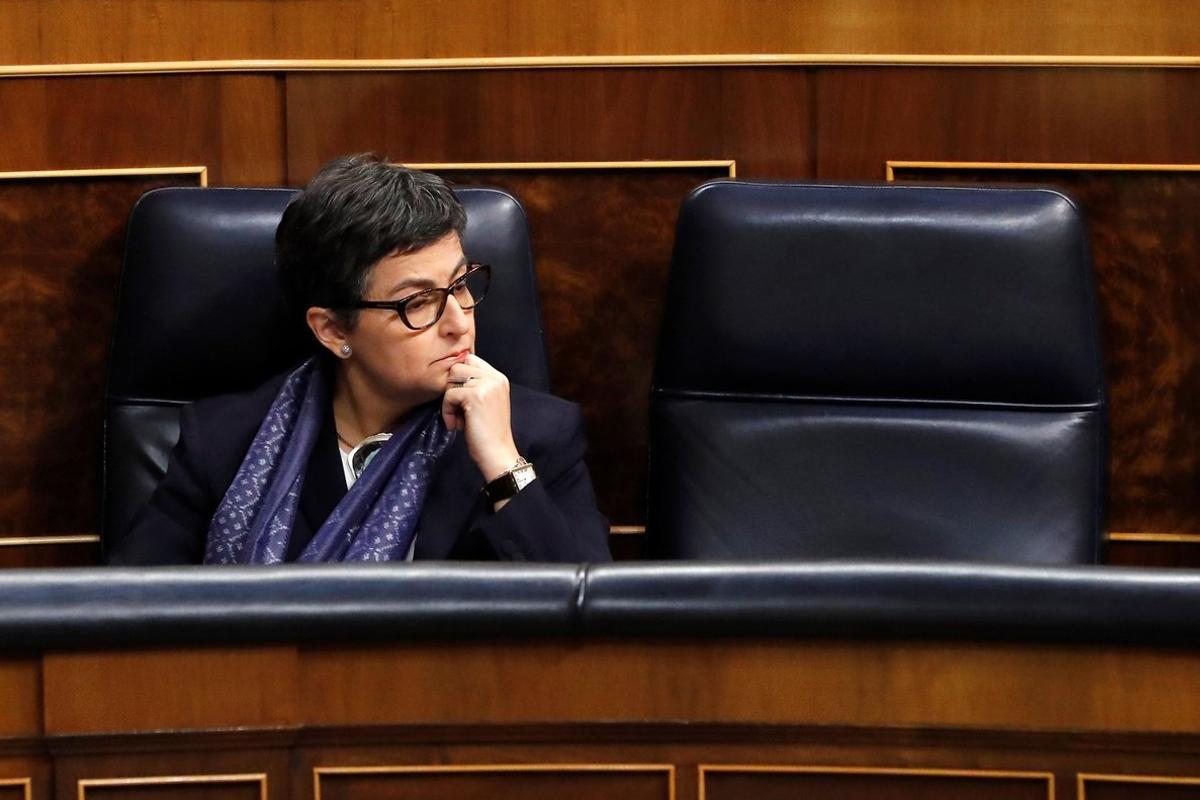 GRAF2701. MADRID, 19/02/2020.- La ministra de Exteriores, Arancha González Laya durante la sesión de control celebrada este miércoles en el Congreso de los diputados en Madrid. EFE/Ballesteros