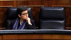 GRAF2701. MADRID, 19/02/2020.- La ministra de Exteriores, Arancha González Laya durante la sesión de control celebrada este miércoles en el Congreso de los diputados en Madrid. EFE/Ballesteros