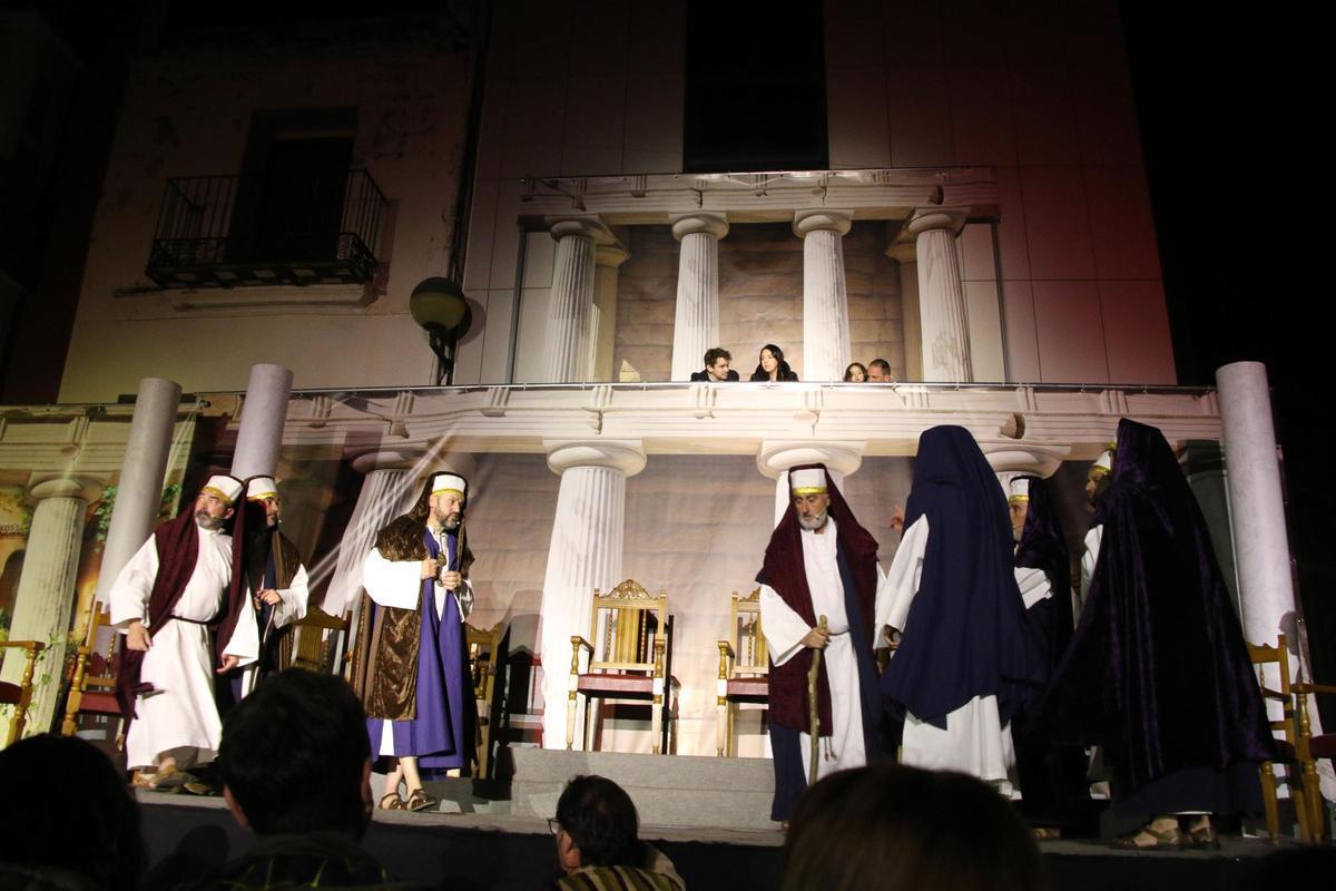 Representación de la Pasión de Torreblanca durante la noche de este Jueves Santo.