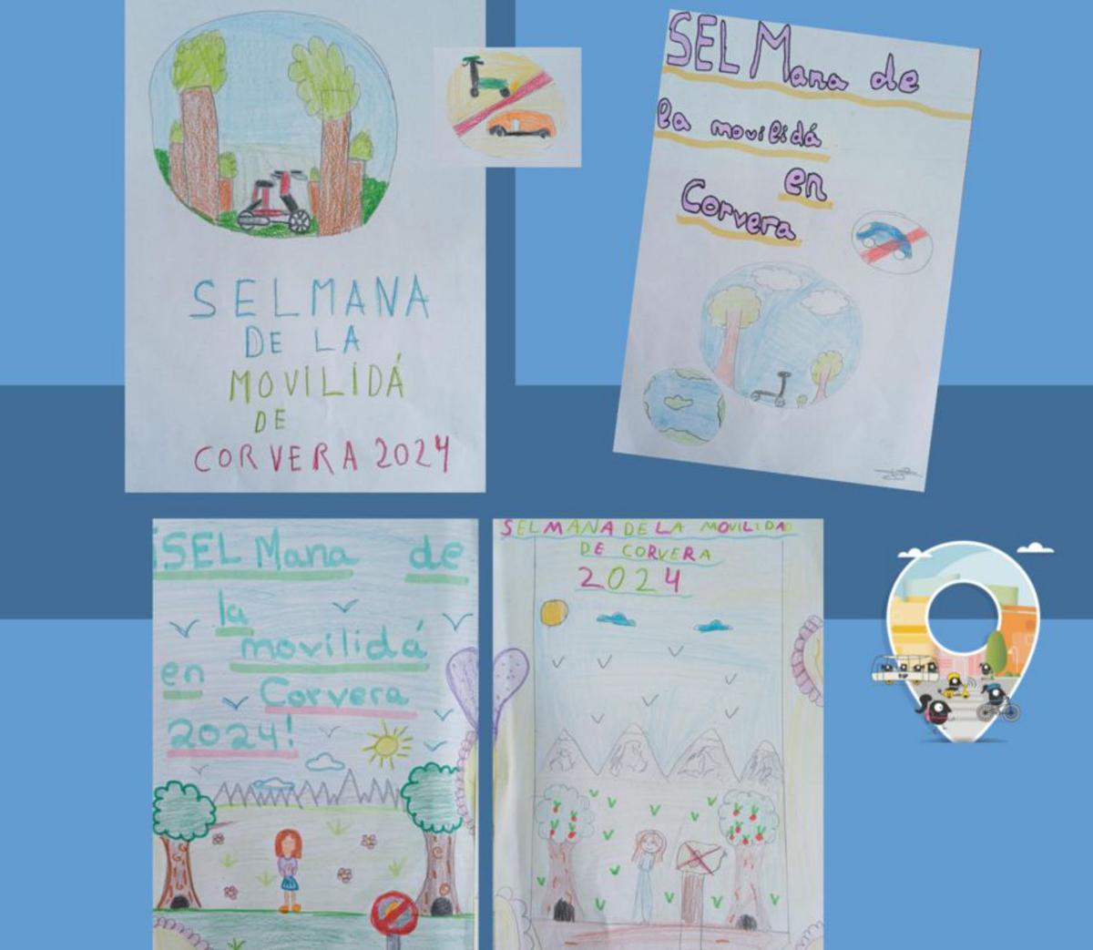 La cartelería de la semana de la movilidad se hace en Cancienes