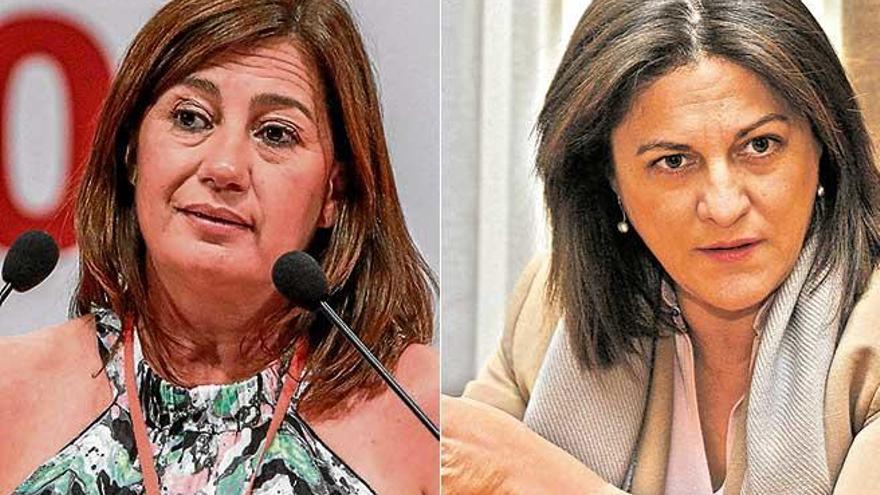 Francia Armengol (i) y María Antonia Trujillo (d).