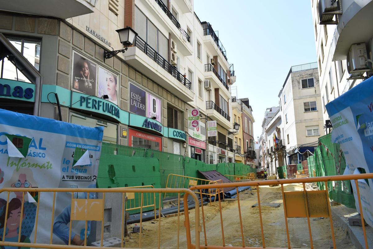 Calle Zaragoza en obras