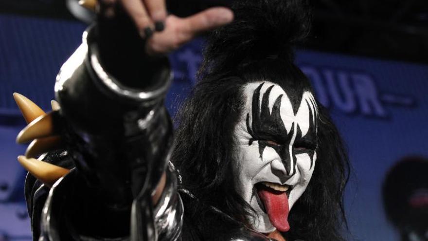 Gene Simmons durante un concierto de Kiss.