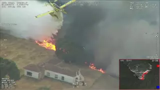 Actuación del Infoex en el incendio en Aldea del Cano