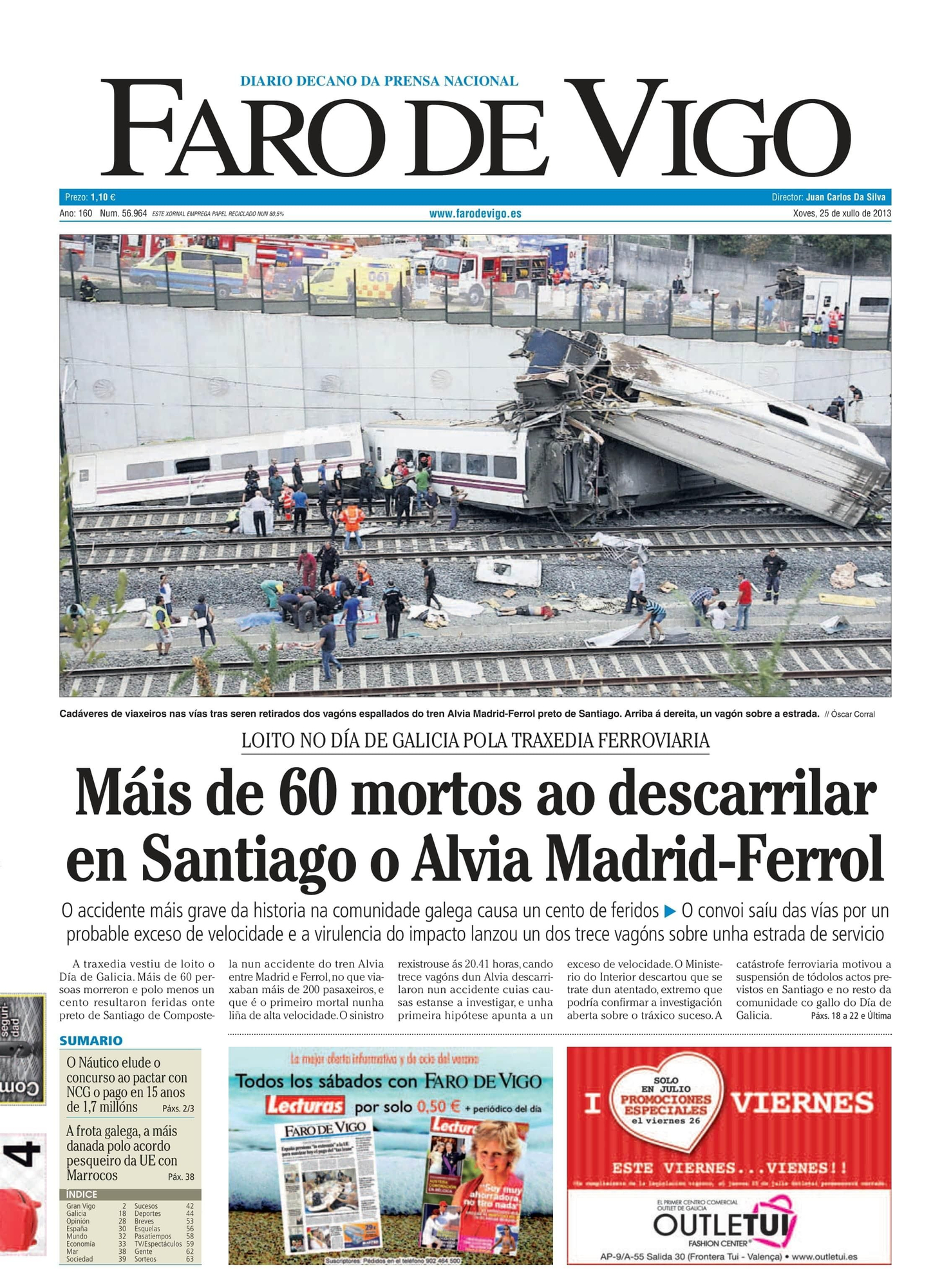 O Día de Galicia a través das portadas de FARO DE VIGO
