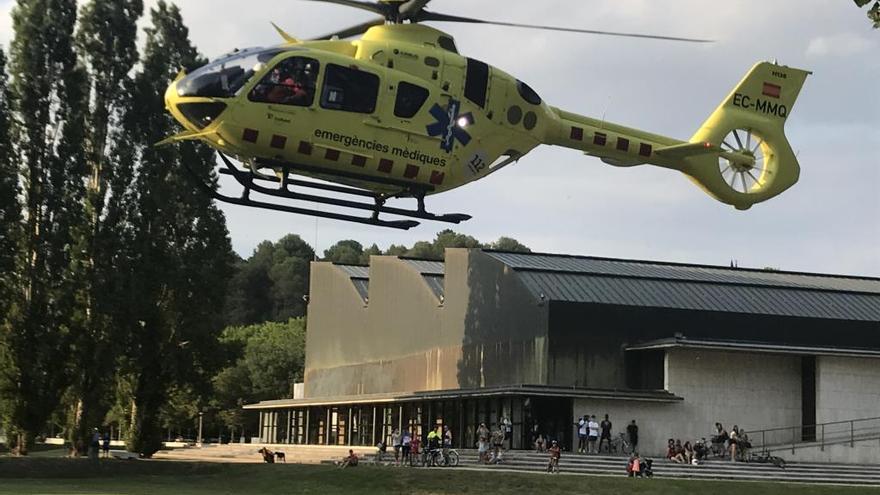 L&#039;helicòpter desplaçat aquesta tarda a Banyoles