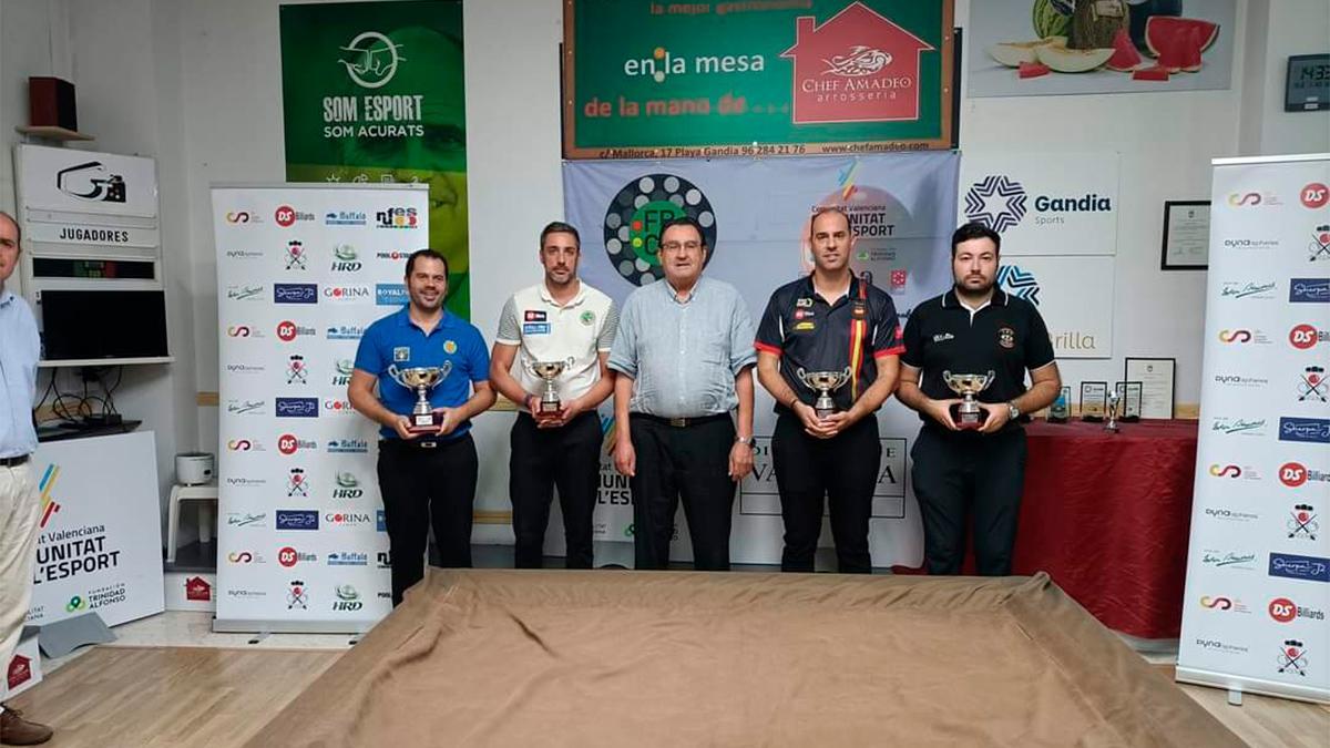 Sergio Jiménez, campió del XVIII Ciutat de Gandia de tres bandes