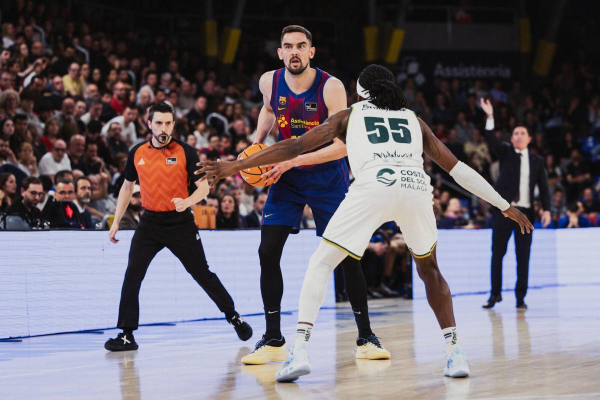 El Unicaja perdió este domingo en el Palau Blaugrana.