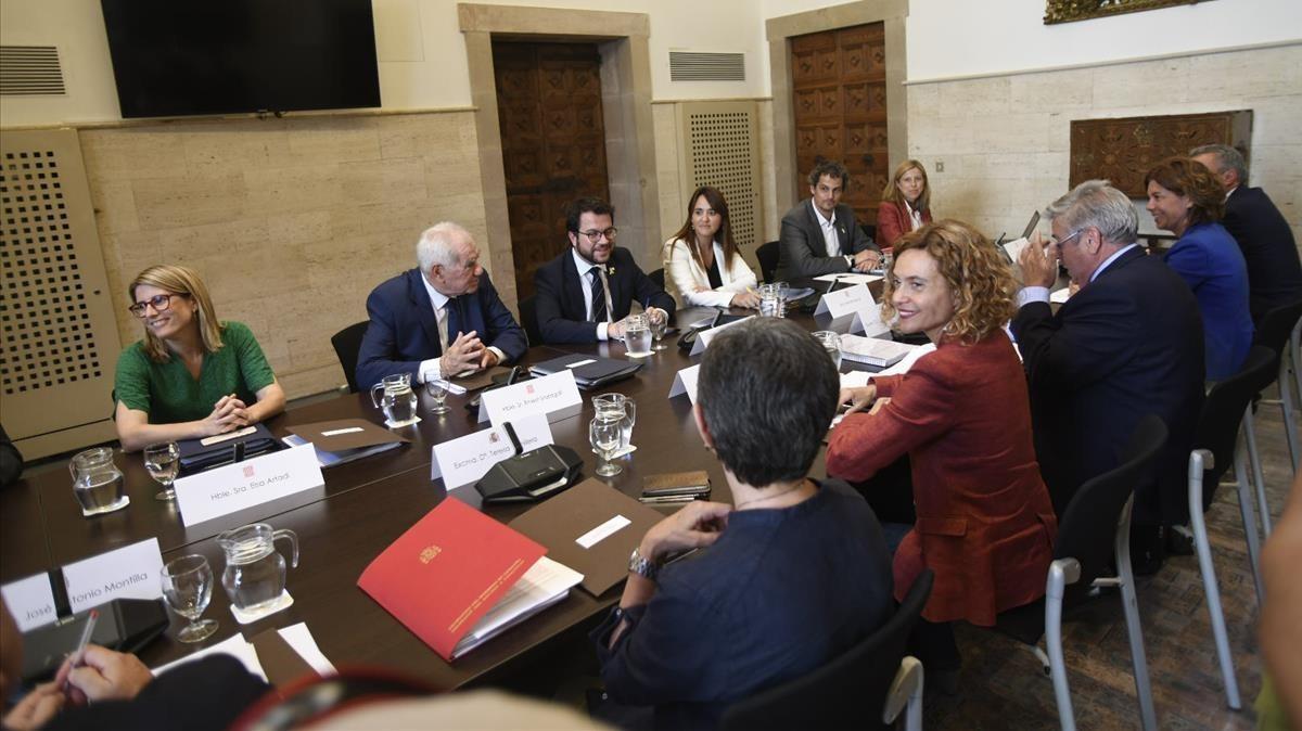 Gobierno y Generalitat reunidos en la Comisión Bilateral.