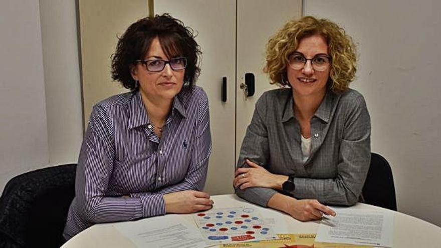 Anna Maria Serra i Marta Subirana al Consell Comarcal