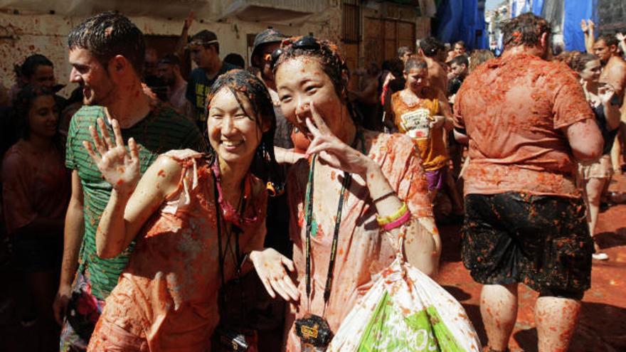 Un momento de la Tomatina de Buñol el pasado año.