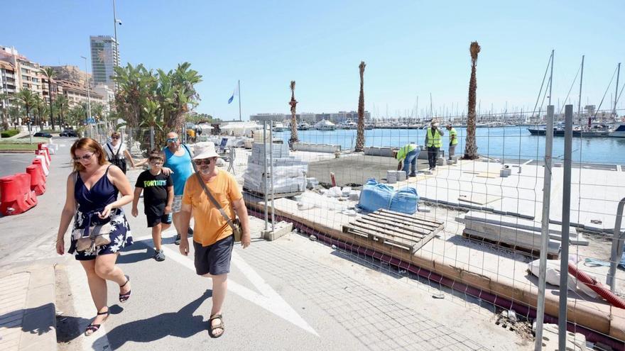 Actuación en el tramo del paseo del puerto entre la zona de las tabarqueras y el Club de Regatas