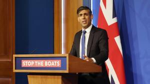 British Prime Minister Rishi Sunak hosts press conference at Downing Street