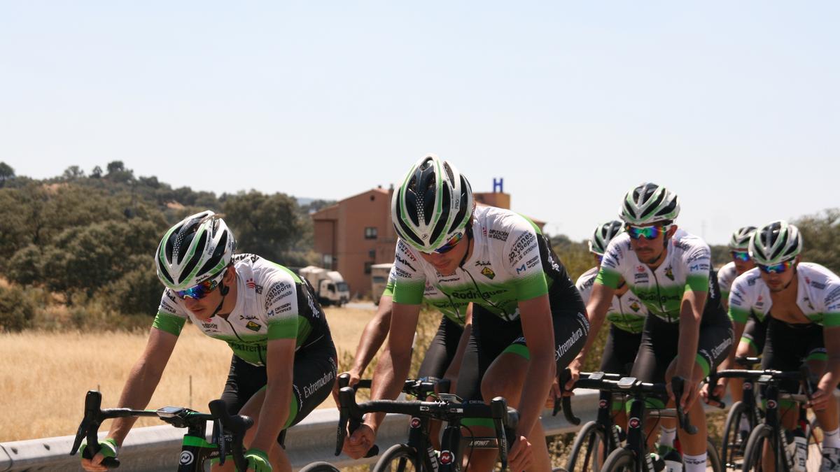 Entrenamiento del Bicicletas Rodríguez Extremadura.