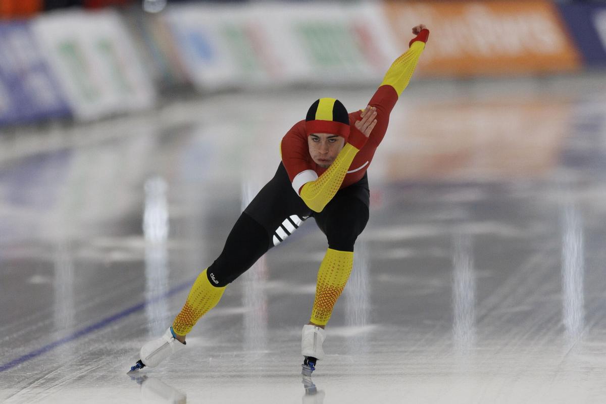 Nil Llop, durante una prueba