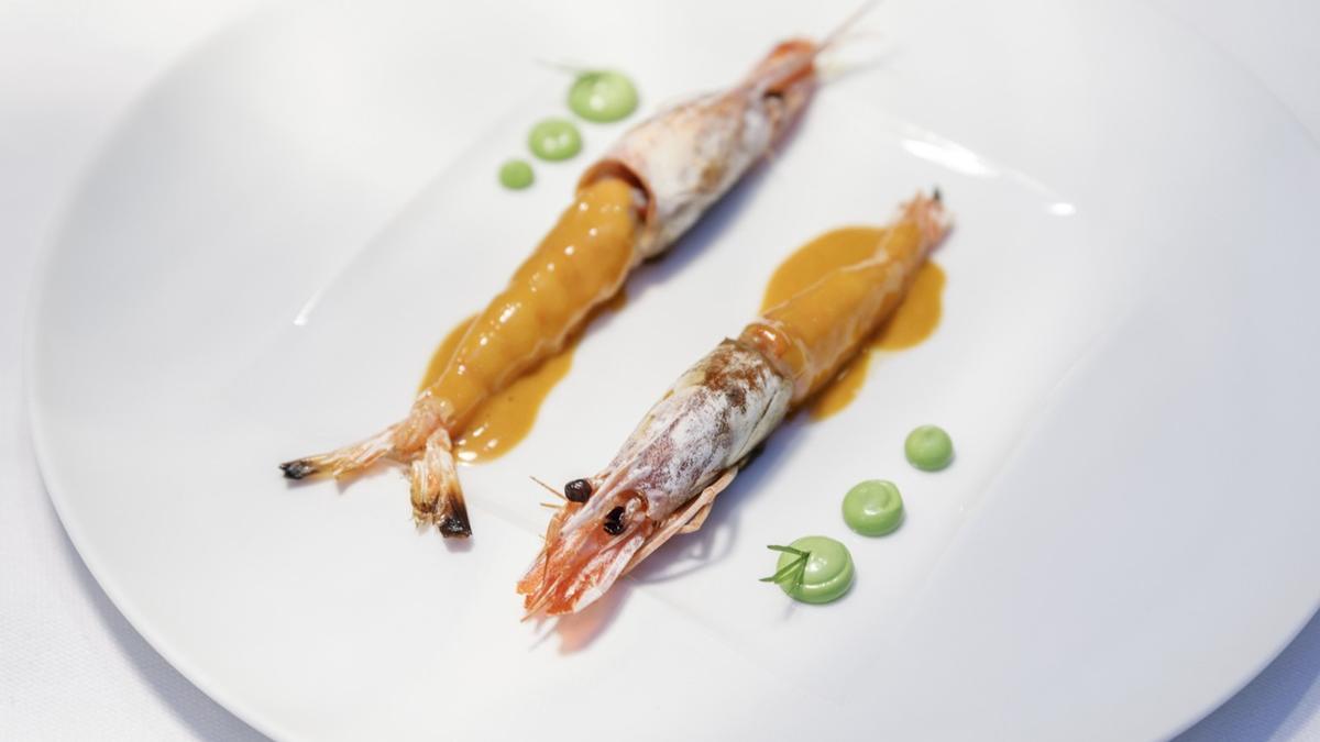 Las gambas de Palamós con pilpil de Romain Fornell, en Candlelight.