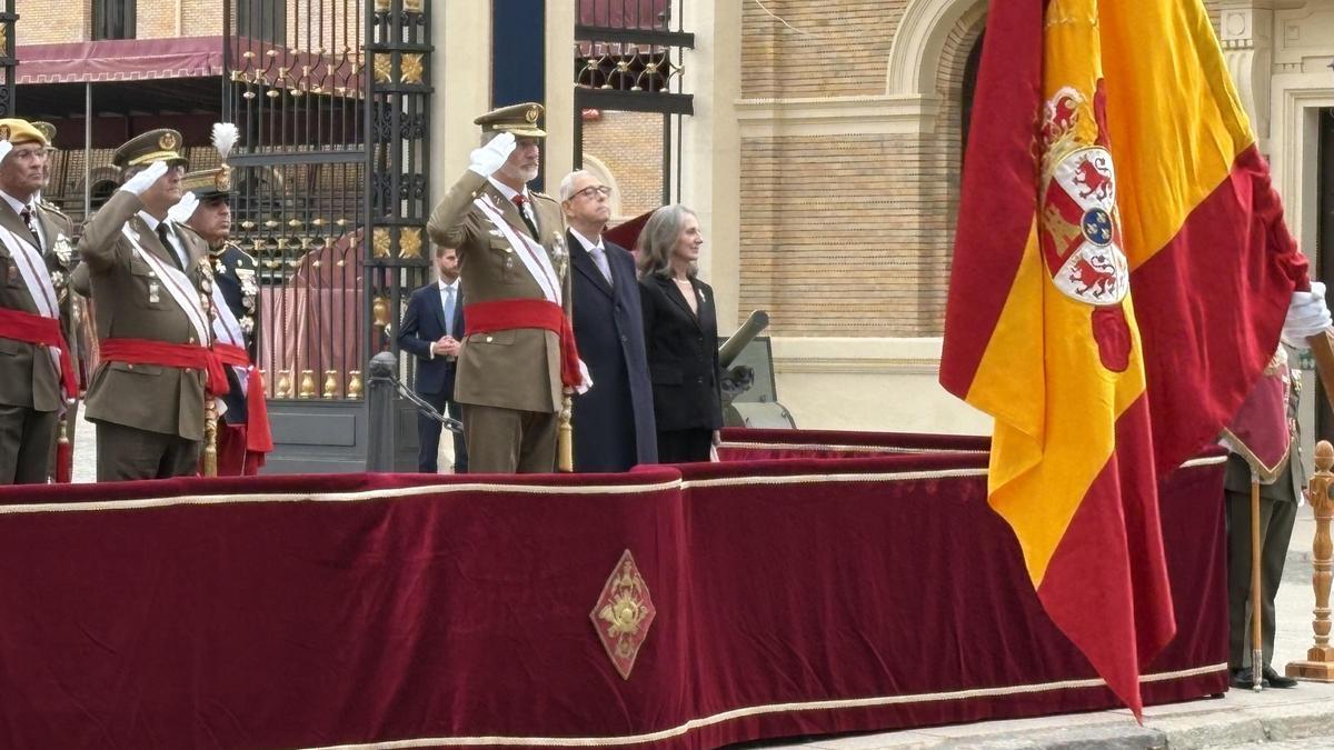 Felipe VI, este sábado en la Academia Militar de Zaragoza.