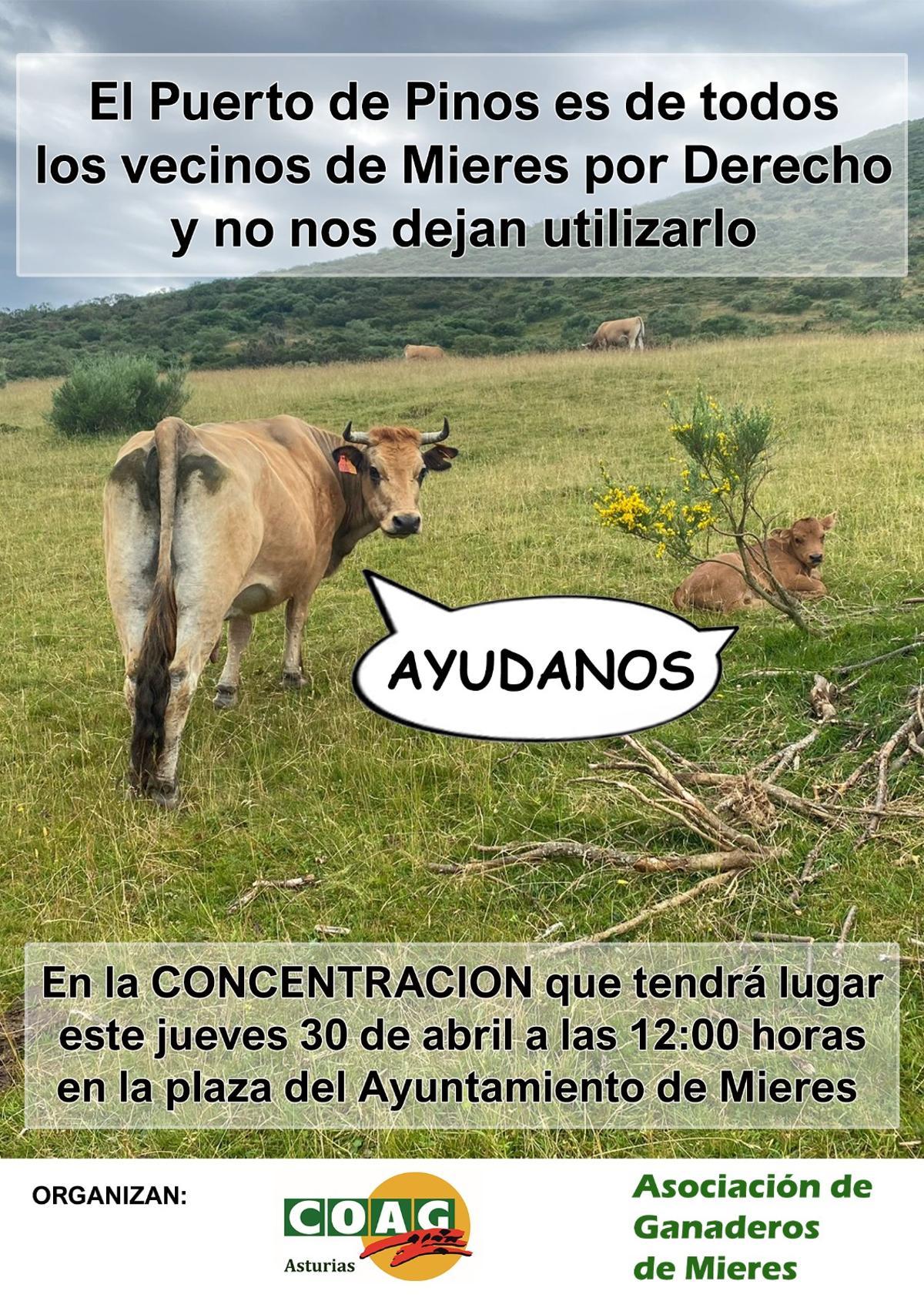 El cartel de la protesta.