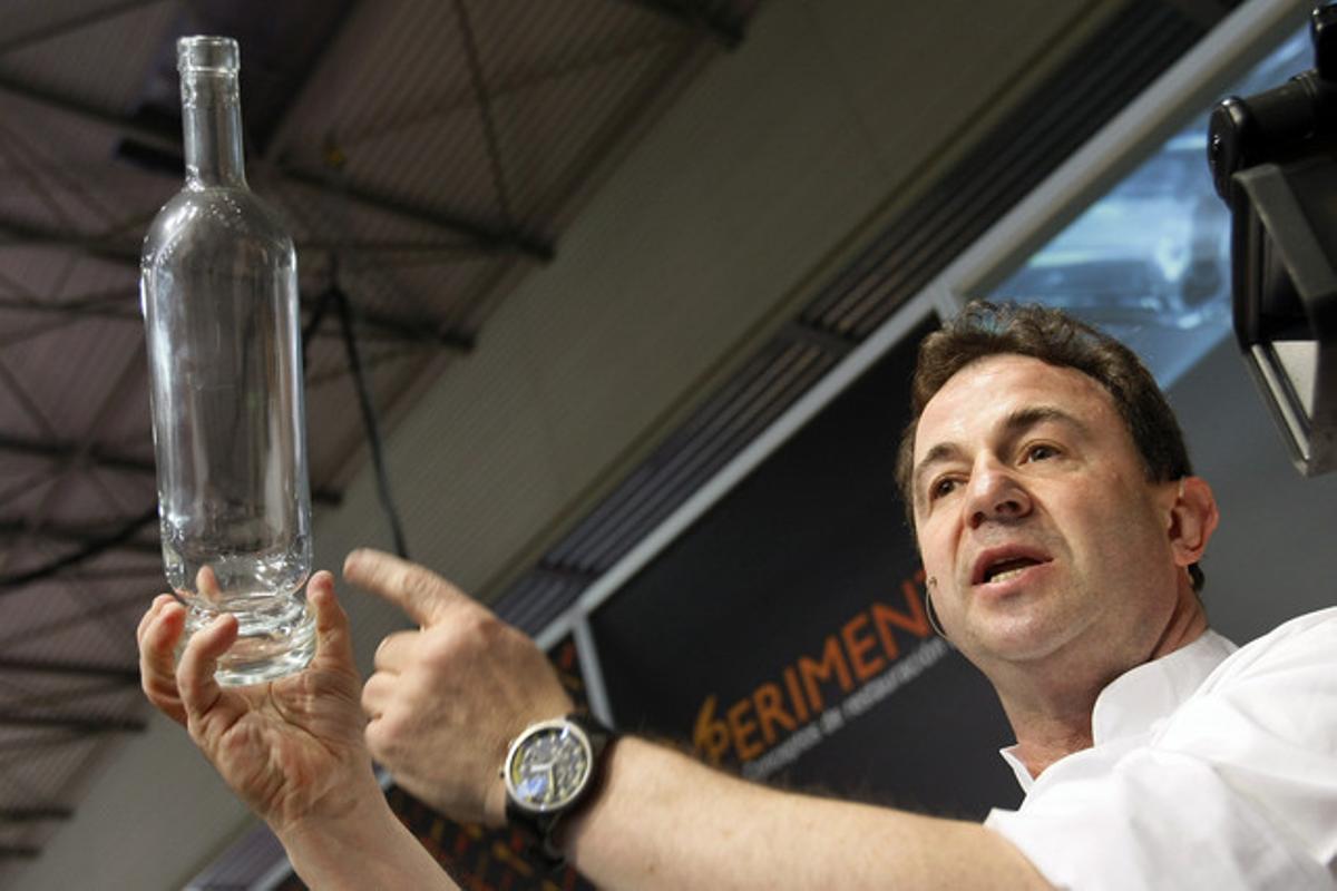 El cuiner basc Martín Berasategui durant una presentació a la Fira de Barcelona, el 2010. El cuiner basc Martín Berasategui durant una presentació a la Fira de Barcelona, el 2010.
