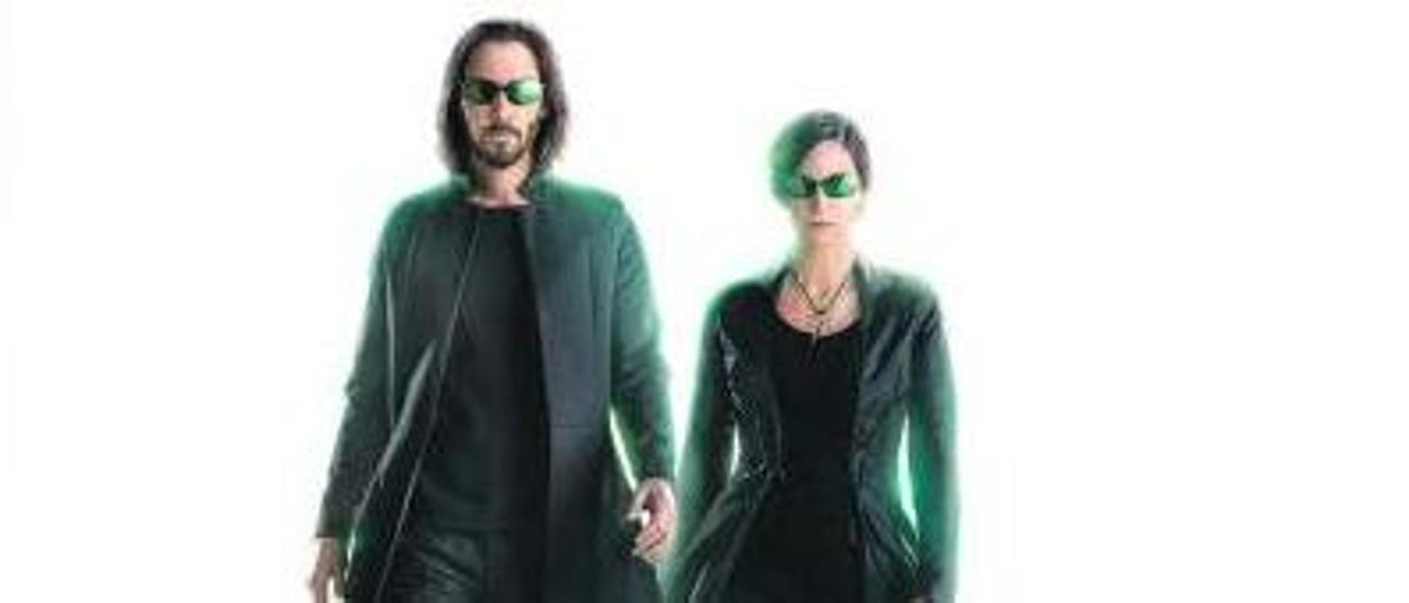 Keanu Reeves y Carrie-Ann 
Moss como Neo y Trinity en
‘Matrix: Resurrections’.  l.o.