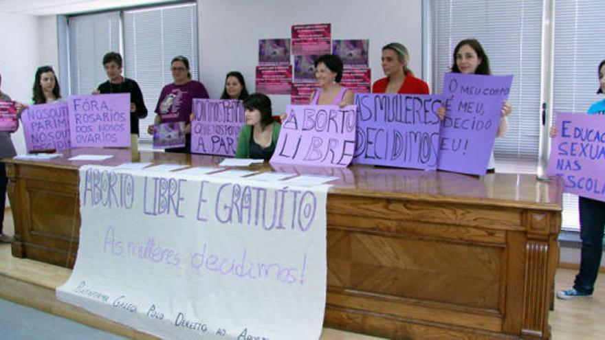 Plataforma gallega por el derecho al aborto en A Coruña.