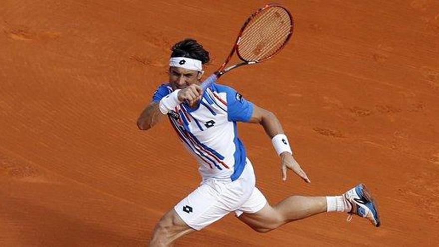 David Ferrer, durante el partido.