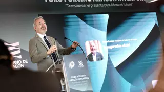 Azcón: "En Aragón la fruta nos gusta, pero nos gusta fundamentalmente el cerdo"