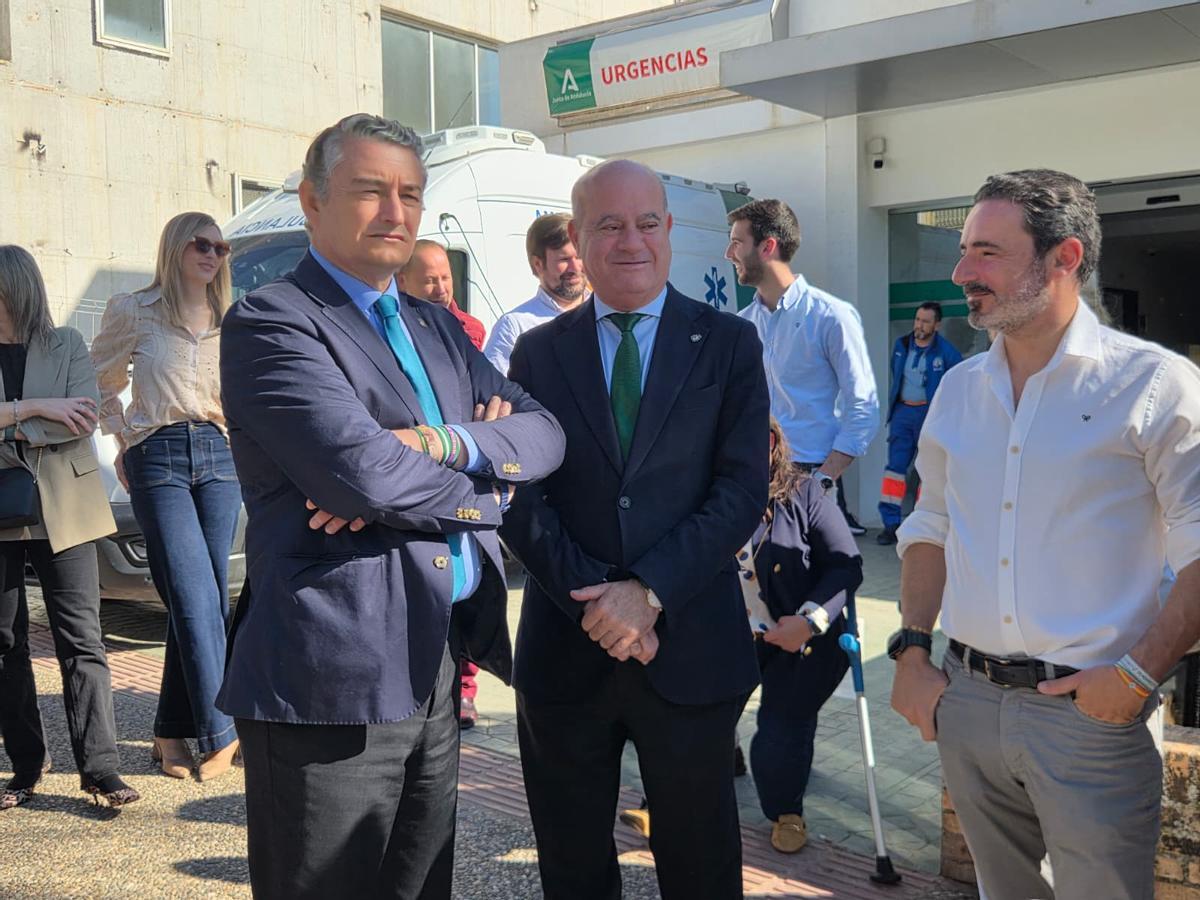 Sanz, Barón y Carmona, este jueves.
