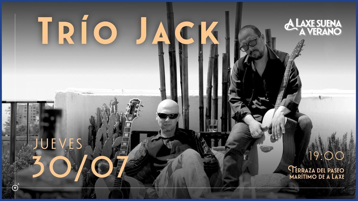 El Trío Jack toca esta tarde en la terraza de A Laxe.