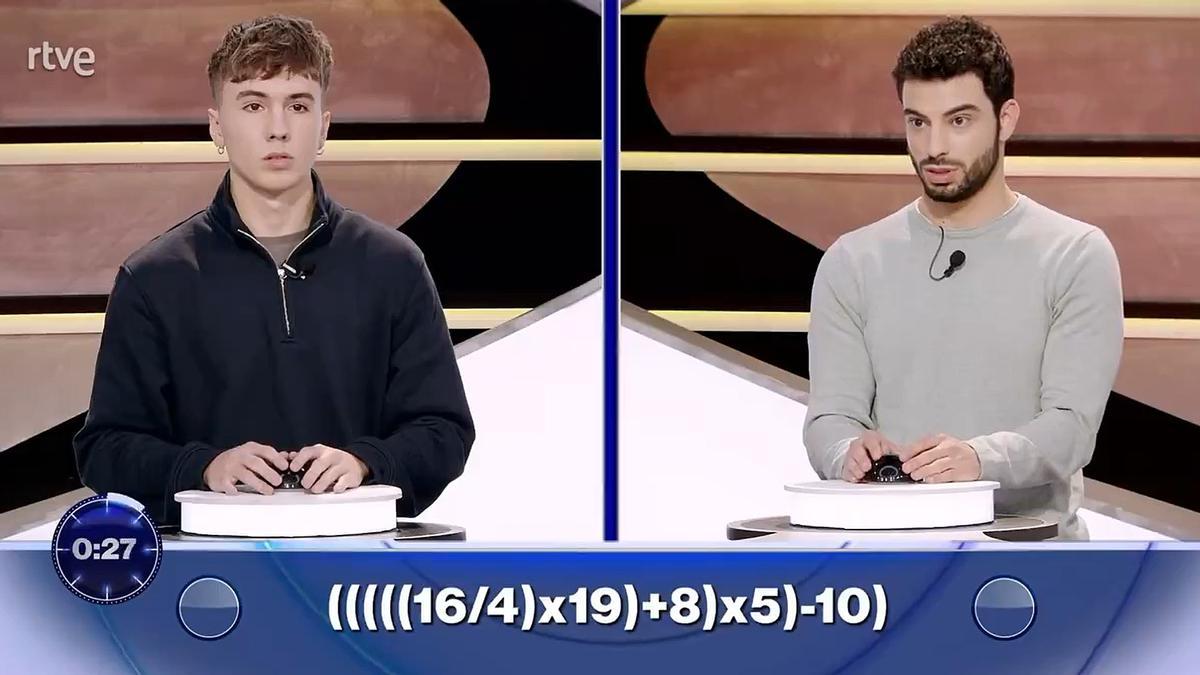 Álvaro Gamboa, a la izquierda, y Samuel, a la derecha, en 'Cifras y letras'