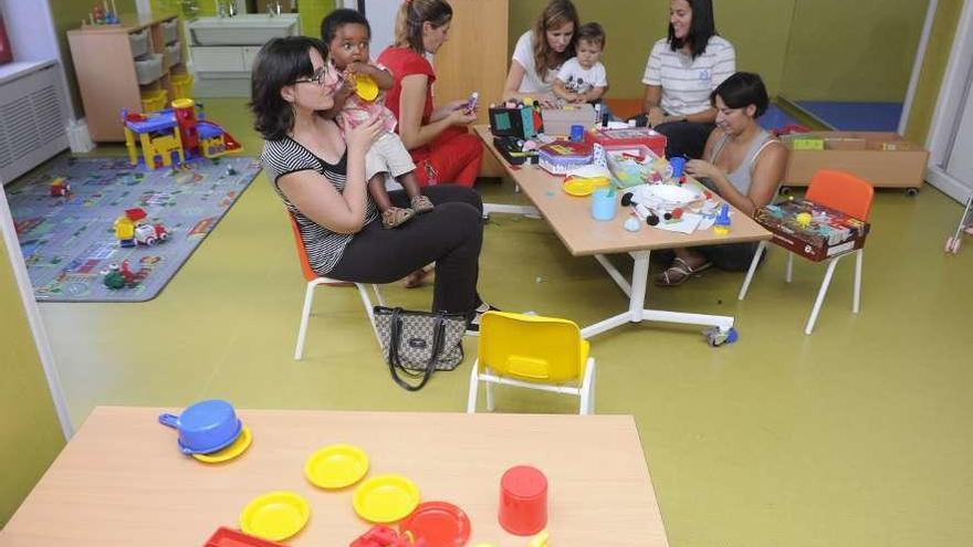 Interior de la escuela infantil de A Braña, en Mera.