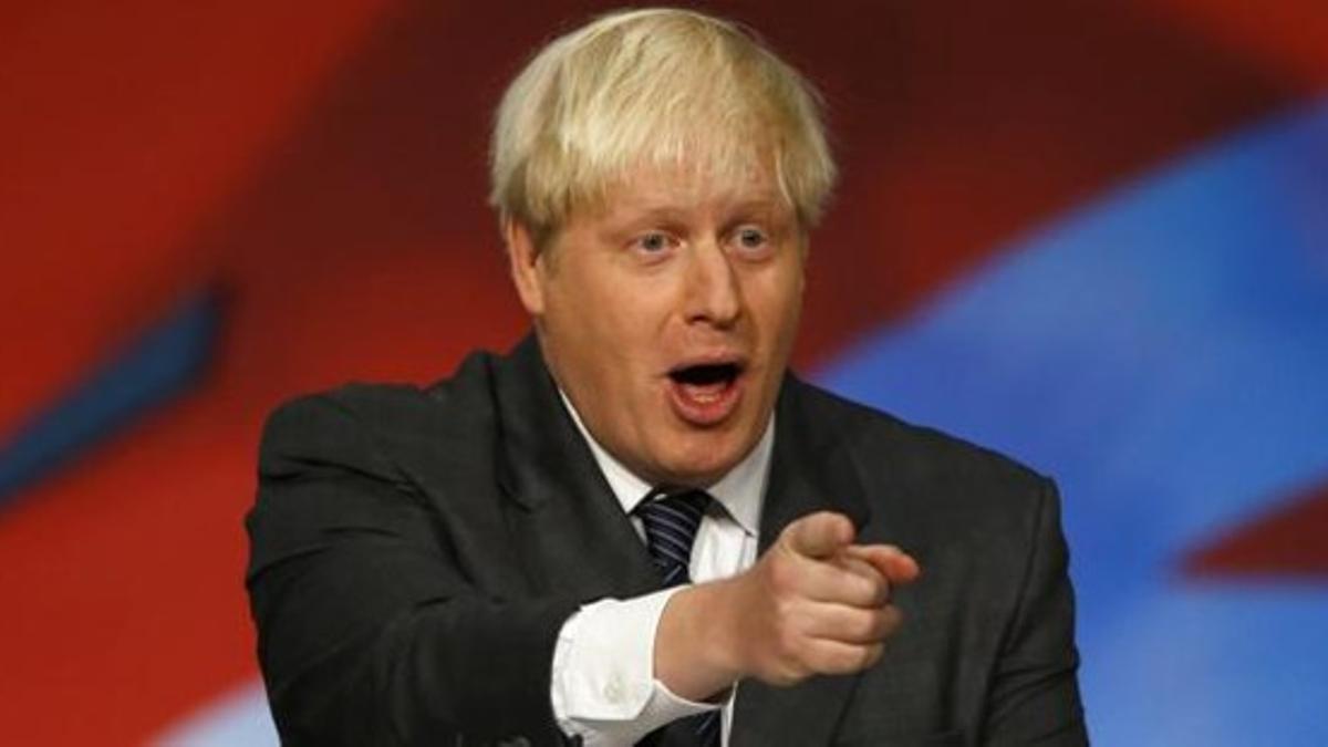 Boris Johnson, durante la conferencia del partido conservador.