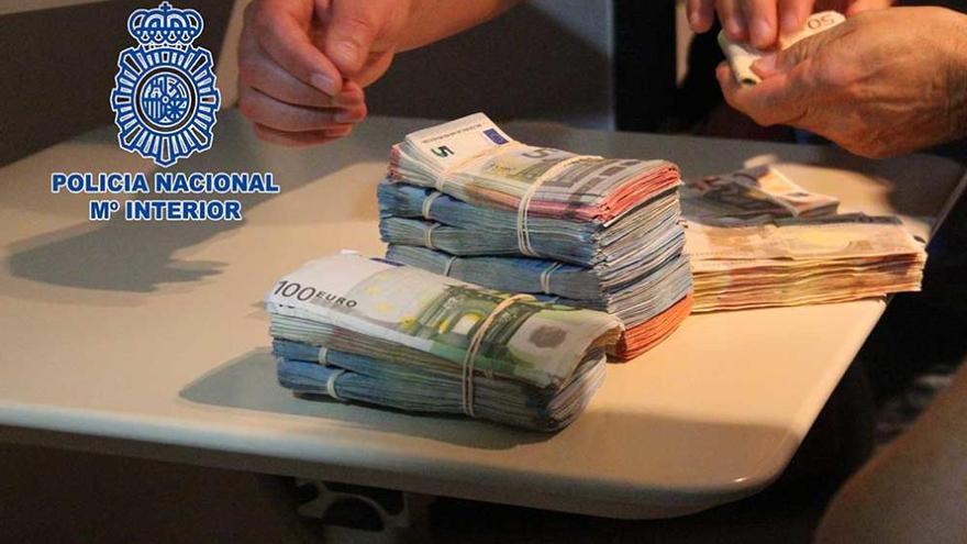 37.000 euros en efectivo incautados a los narcotraficantes