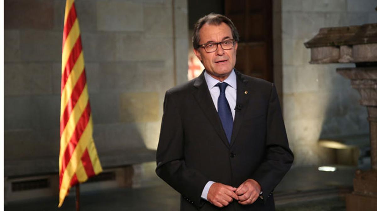El ’president’ Artur Mas, des del Palau de la Generalitat