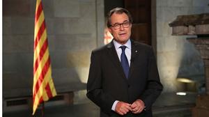 El ’president’ Artur Mas, des del Palau de la Generalitat
