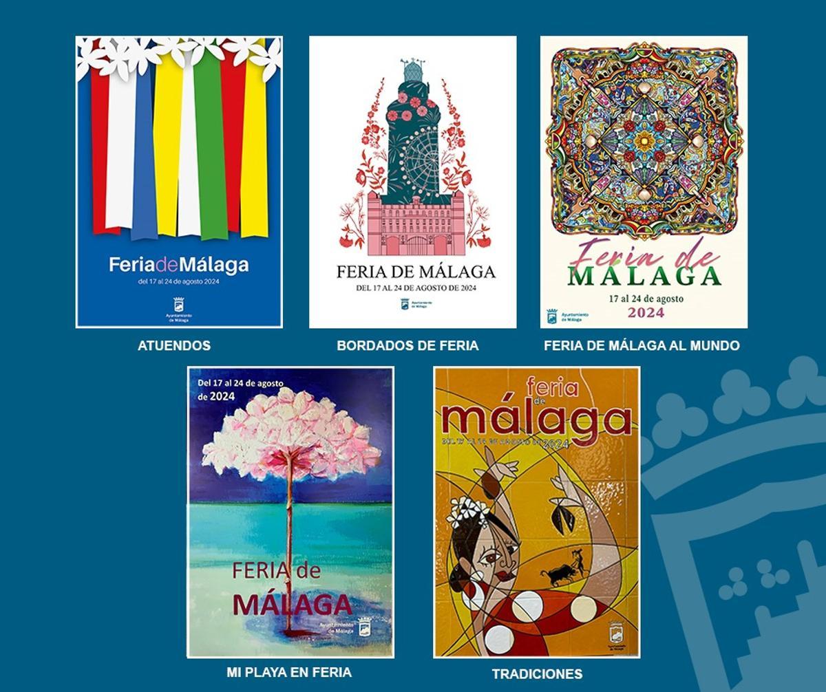 Carteles finalistas del de la Feria de Málaga 2024